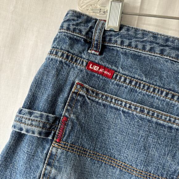 Unionbay 90s Y2K Denim Carpenter Style Shorts Size 15 100% Cotton - Picture 2 of 5